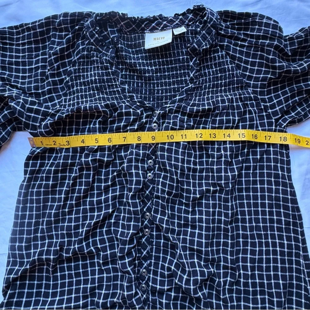 Maeve by Anthropologie | Black and White Gingham Dress Sz M - Picture 5 of 7